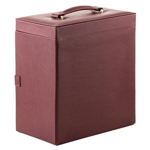 🔥 Jewelry Box, Mirrored, Faux Leather, Watch Organizer Storage Lockable, Brown 🔥