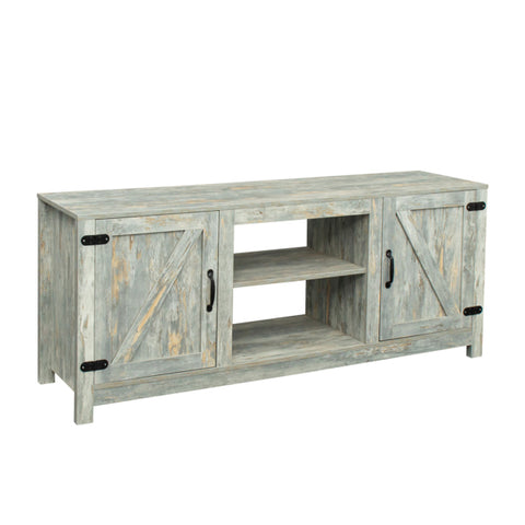TV Cabinet, Mid-Century Modern Wooden Adjustable Storage - Grey Color