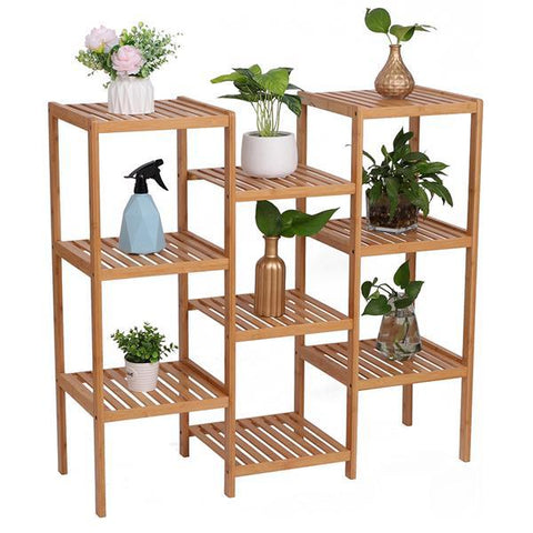 Bamboo Shelf with 9-Layer Plant Floors