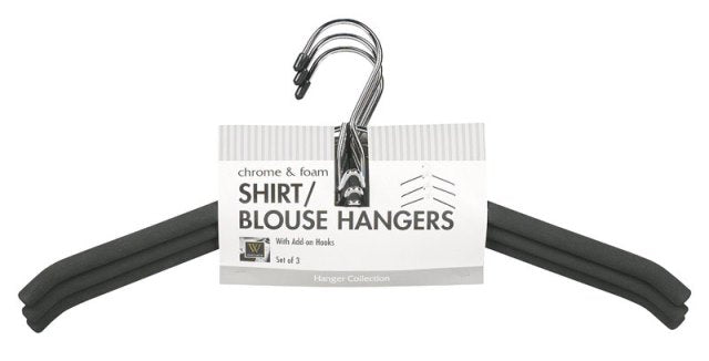 Whitmor 6100-1150 Chromed Steel Add-On Shirt & Blouse Hangers
