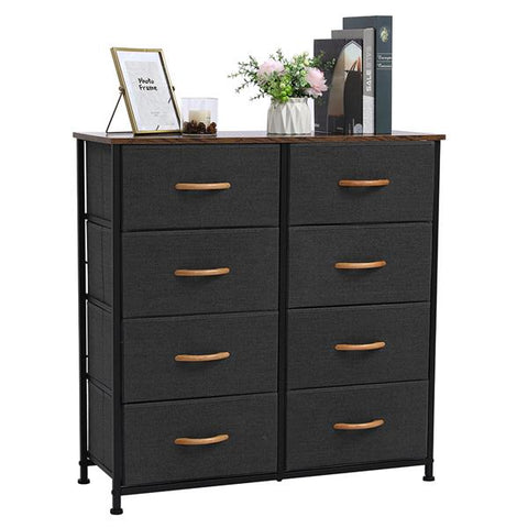 Dresser Organizer with 4-Tier Wide Fabric Easy Pull Drawer