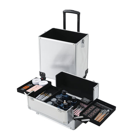 4-in-1 Makeup Case & 5 PC Makeup Sponge & Storage Case Bundle