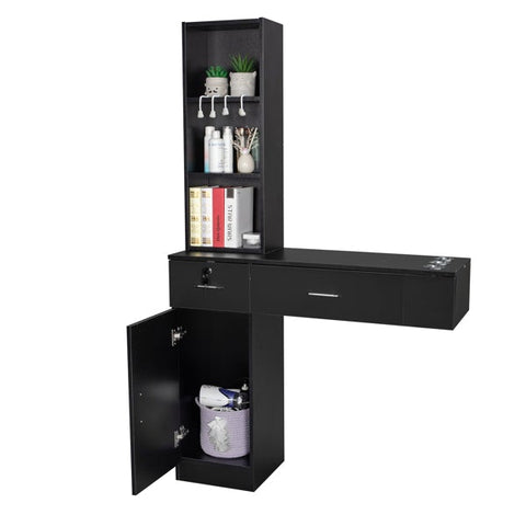 Wall Mount Hair Styling Station, Black