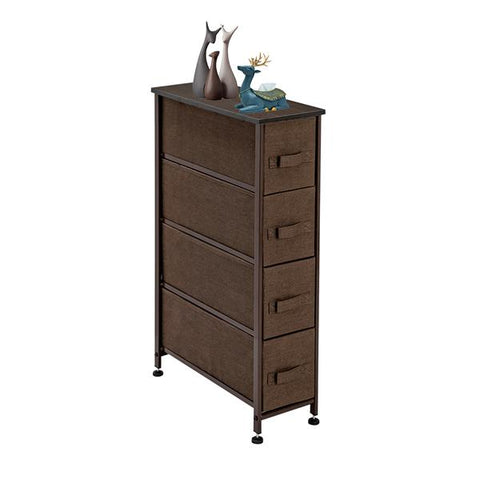 Drawer Storage Dresser Unit With 4 Fabric Drawers