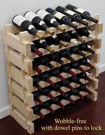 36/72 Bottle Capacity Stackable Storage Wine Rack, Wobble-free,