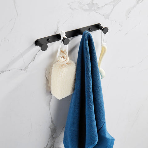 Towel Rack Rows with Four Hooks