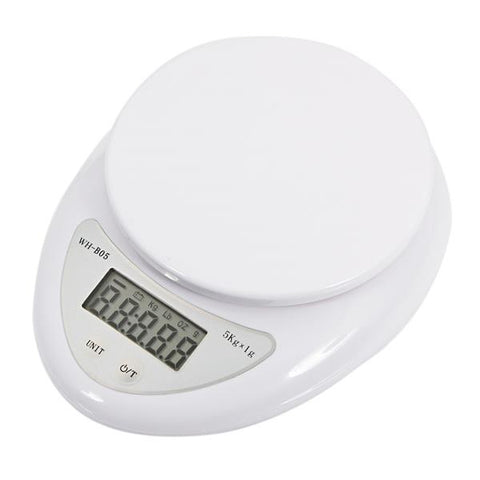 5Kg/1g Kitchen Mail LCD Digital Scale White Portable Food Balance
