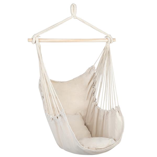 Hammock Cotton Chair Canvas Pillow Swing Hanging Rope Chair Outdoor Indoor