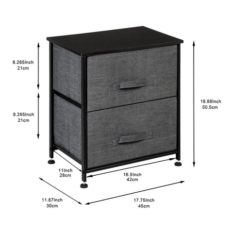 Night Stand, End Table Storage Tower With Drawers
