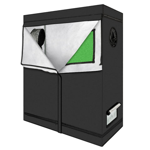 Plant Growing Tent with Window, Home Use Dismountable Hydroponic  Green & Black
