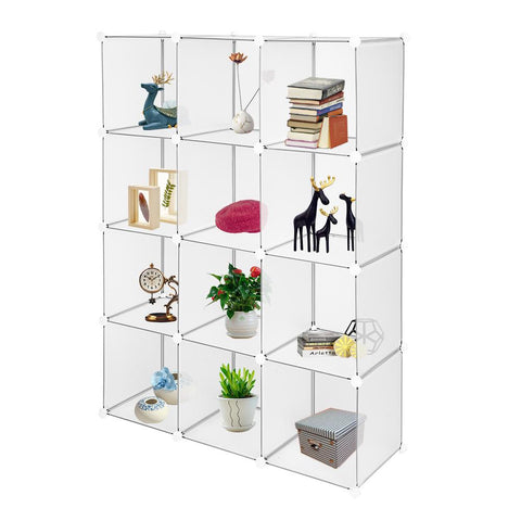 12-Cube Bookcase Closet Organizer