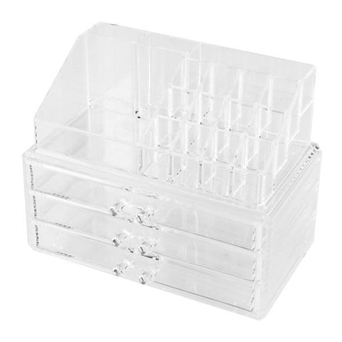 Acrylic Cosmetics Storage Rack with 4 Drawers Transparent