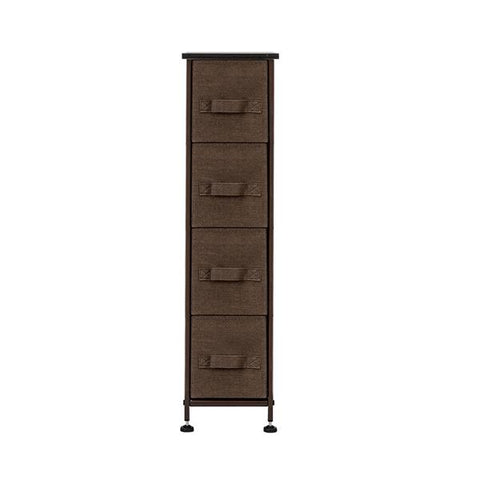 Drawer Storage Dresser Unit With 4 Fabric Drawers