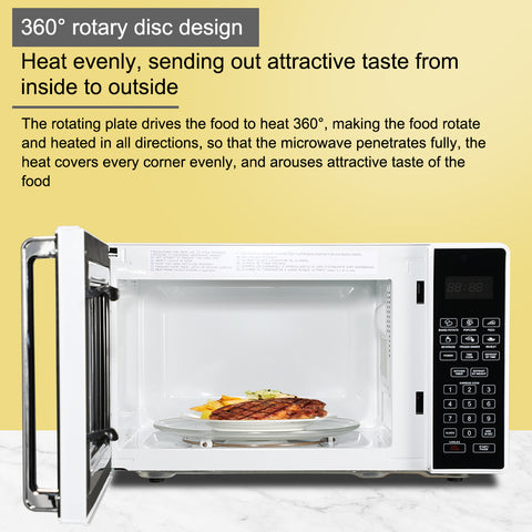 23L Conventional Microwave Oven With Display Silver Handle Portable Kitchen Handle