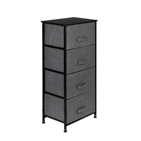 4-Tier Dresser Tower, Fabric Drawer Organizer With 4 Easy Pull Drawers