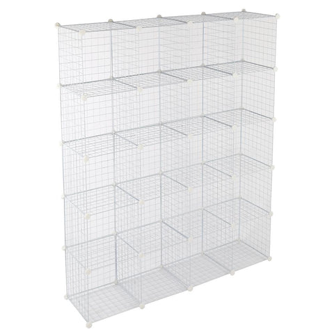 20-Cube Organizer Cube Storage Shelves Bookcase White