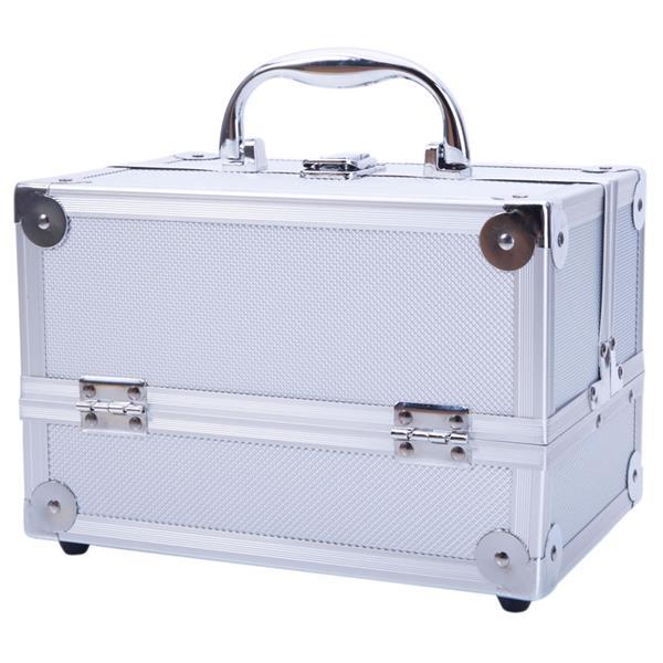 Aluminum Cosmetic Makeup Case Jewelry Box with Mirror 9