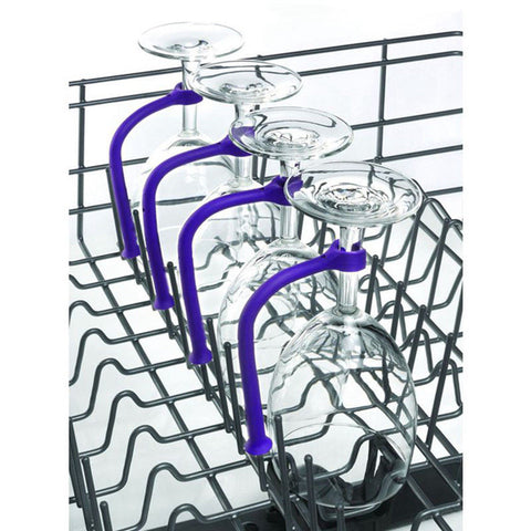 4Pcs Adjust Silicone Wine Glass Dishwasher Goblet