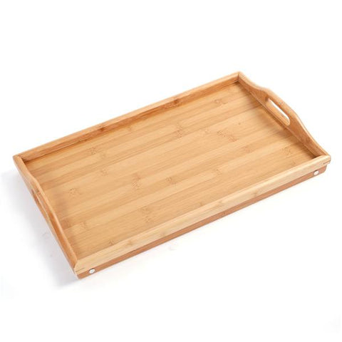 Simple Bamboo Foldable Breakfast Bed Tea Table Serving Wood Tray