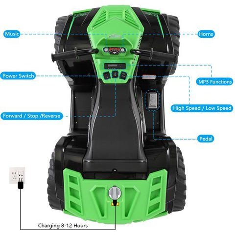All Terrain Vehicle Dual Drive Battery 12V w/ Slow Start without Remote Control