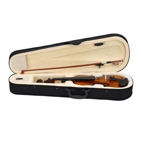 Natural School Basswood 1/2 Size Acoustic Violin w/ Case Bow Rosin