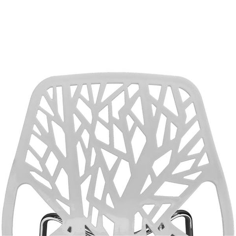 Chair Dining Office Patio, 4pcs Bird's Nest Style Modern Lounge Wire White