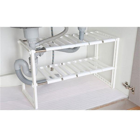 Classic Korean-style Stainless Steel Multi-functional Kitchen Sink Rack White