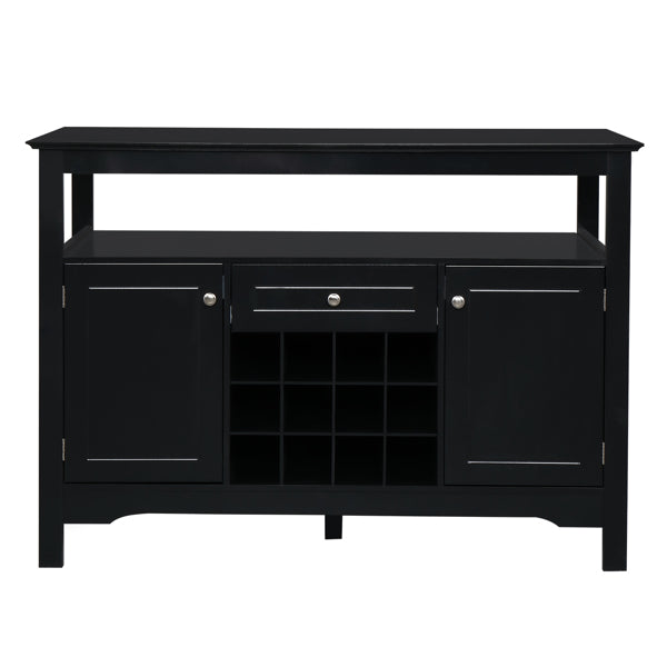 FCH Two Doors One Drawer With Wine Rack Sideboard Entrance Cabinet Black