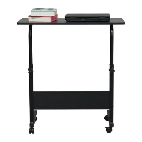 Movable Overbed Side Table - Black
