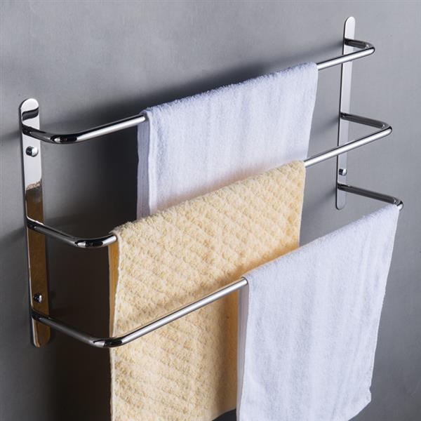 Towel Rack, Wall Mounted with 3 Bars Holder