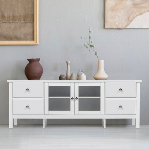 TV Cabinet White - Two-Doors