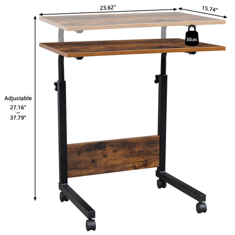 Adjustable Side Table with Baffle