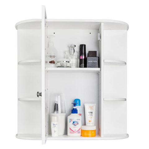 Bathroom Cabinet, Wall Mounted With Mirror and Door