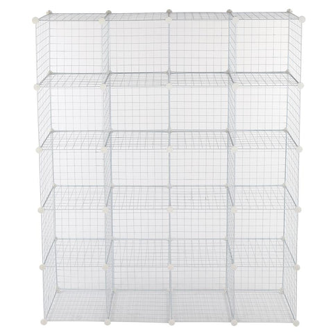 20-Cube Organizer Cube Storage Shelves Bookcase White