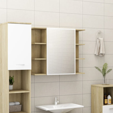 Bathroom Mirror Cabinet White 31.5