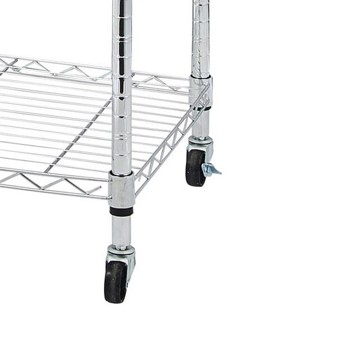 5-Tier Wire Shelving with Wheels for Garage Kitchen