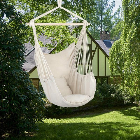 Hammock Cotton Chair Canvas Pillow Swing Hanging Rope Chair Outdoor Indoor