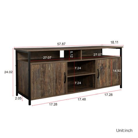 TV Stand, Modern Wood Universal Media Console, Expresso Color