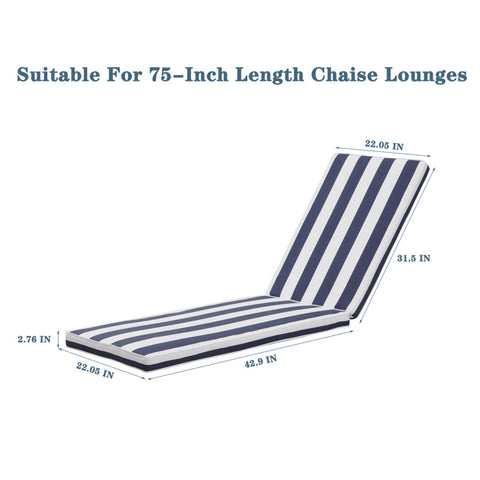 Outdoor Lounge Chair Cushion Replacement , 2PCS Set