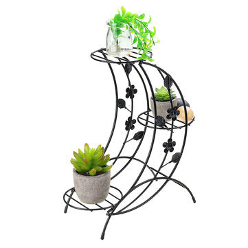 Plant Rack Metal Stand Garden Decor Flower Pot Shelves for Outdoor Indoor