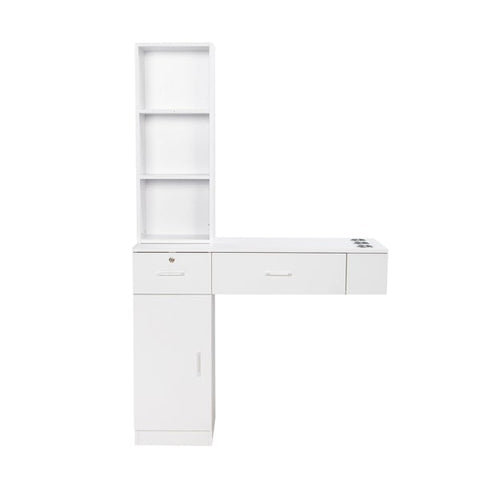 Hair Stylist Station, Wall Mounted  White