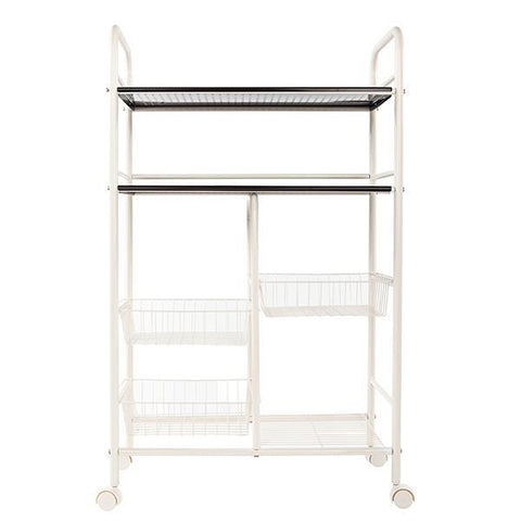 Cannes Double Row Mesh Basket Multi-functional Kitchen Cabinet Coffee Color