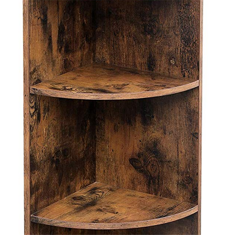4 Tier Wood Corner Shelf Storage Rack Shelves