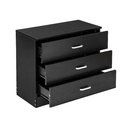 Wood Simple 3-Drawer Dresser Black