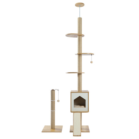 Cat Tree Tower with Sisal Scratching Post and Condo
